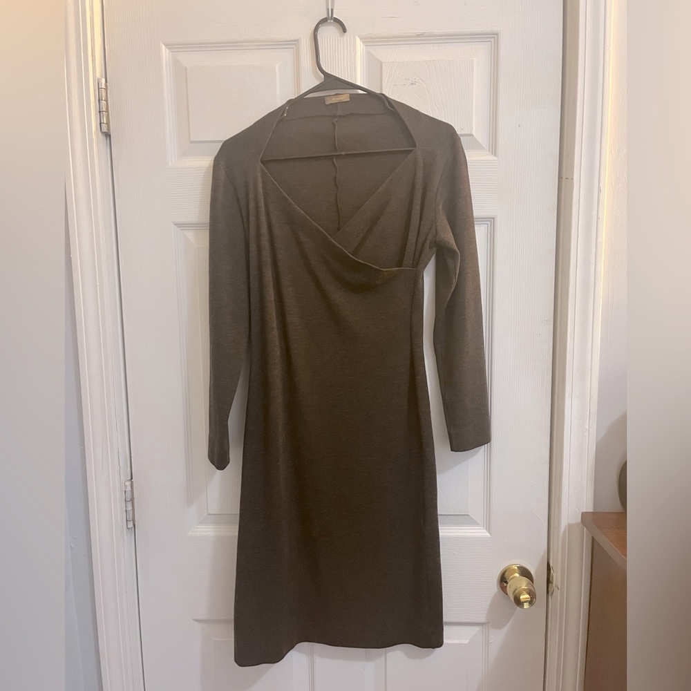 RIANI Wool Dress Charcoal Gray Size 6
